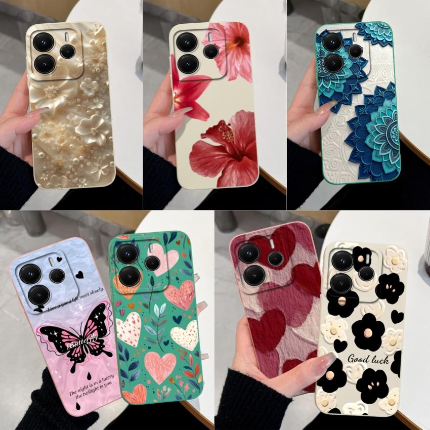 New Cover For Redmi Note 14 14Pro 14 Pro+ 14S Phone Case Lovely Heart Patterns Premium Protection Housing For Note14ProPlus Soft Liquid Silicone Shell