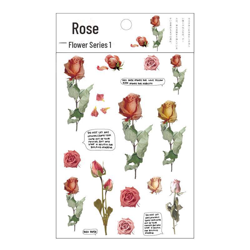 

Мистер. Наклейки из бумаги PET Flower Series 2: Свежие цветочные украшения своими руками