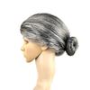 Grey Grandma Costume Wig Natural Dress Up Show Wig Old Woman Cosplay Wig  Halloween Masquerade