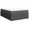 Maison Exclusive - Sommier à lattes de lit avec matelas Gris foncé 160x200cm Tissu