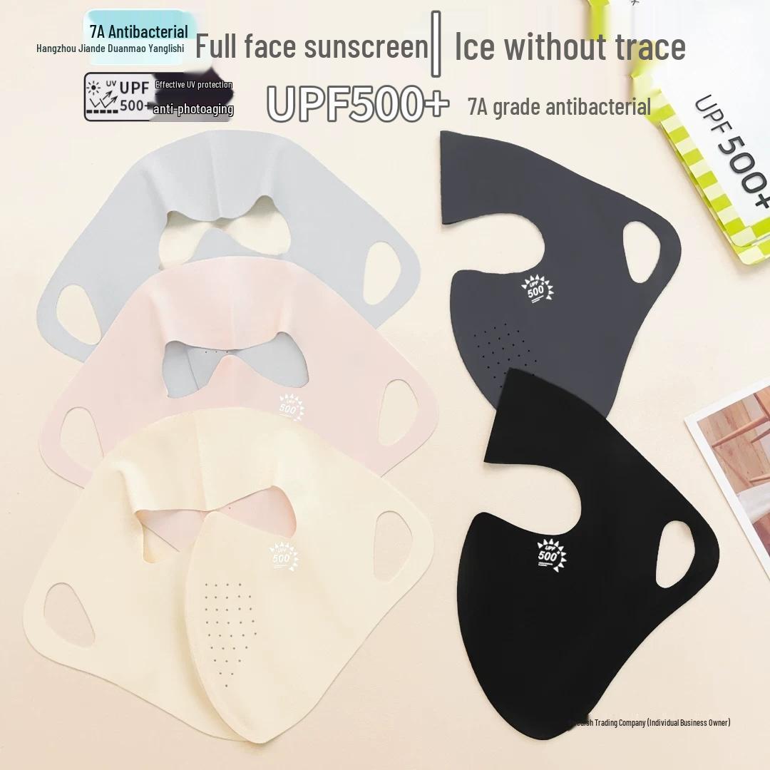 

UPF 500+ Ice Silk Facekini: Breathable Full Face Sunscreen Mask for Summer Outdoors Other