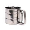 Handgehaltene Mehlsieb-Tasse aus Edelstahl Haushalts-Mehltrenner Sieb Handgepresstes Mehlsieb Backwerkzeuge