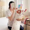2026 Cotton Appliqué Embroidery Removable Washable Long Cushion 32x100cm