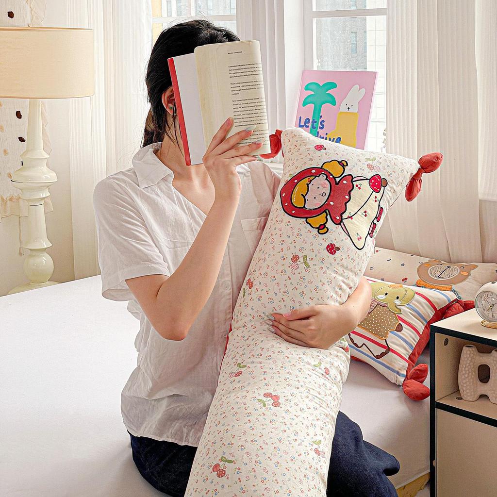 2026 Cotton Appliqué Embroidery Removable Washable Long Cushion 32x100cm