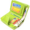Vertical Bright Women's Purse with a Coin Holder with a Zipper Made of Genuine Leather Flotar CANPELLINI Wallet 21603 Light Green