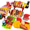 Complete Simulate Play Kitchen Set for Kids Simulation Food Cookware BBQ Educational Role Play Toys Fun Gifts for Girls