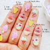 50Pcs New Mixed Nail Art Cute Cartoon Mini Colored Ice Cream Charms Rhinestones DIY Craft For Nail 3D Decorations