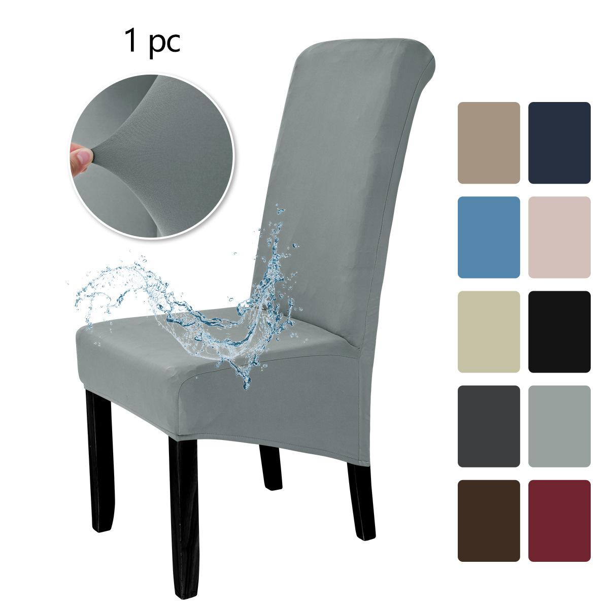 

1PC High Back Solid Chair Cover Stretch Dress for Chair Covers for Dining Room Wedding Banquet Home Decor светло-серый