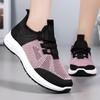 Shoes Women's sports shoes Flying woven breathable mesh shoes Soft sole Comfortable running shoes Versatile color matching single shoes Lightweight w