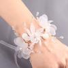 Elegantní náramek na zápěstí s květinou Příjemný na dotek Odolný proti opotřebení Pro nevěstu a družičku Květinový náramek na zápěstí pro svatbu a zásnuby
