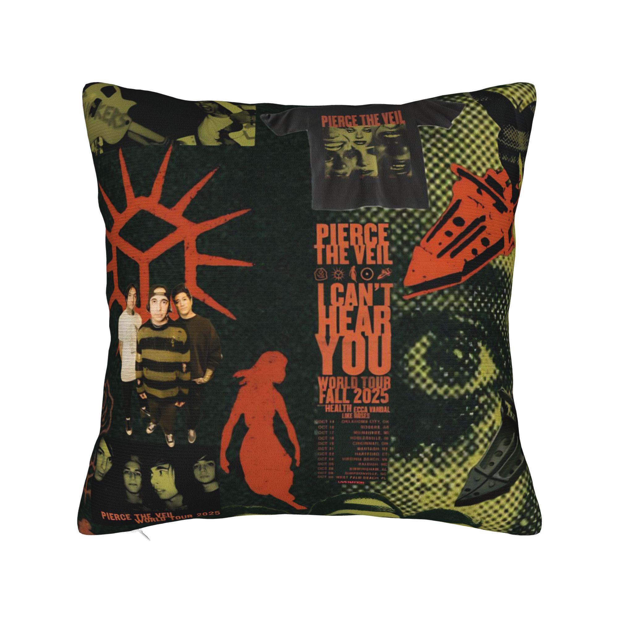 Pierce the Veils Pillowcases Cute Funny Pillow Case For Couch Sofa Bedroom Square Pillow Cover 16x16Inch