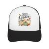 Autumn Faith Pumpkin Grace Lettering Mesh Baseball Cap Casual Hat Outdoor  For Womens Unisex FeUnisex