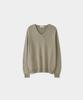 Jeilium Breeze Summer Slub V-Neck Knit Khaki
