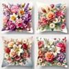 Vikama Floral Bouquet Print Home Decor Cushion Covers Living Room Sofa And Bedroom Cushion Covers Car Interior Cushion Covers