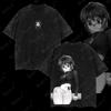 Shizuku Manga Graphic Tshirt HunterHunter Anime Cool Washed Oversized T Shirt Men Women Clothing Cotton Short Sleeve Tees