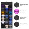 T1 Baseball Hat Rack for Wall Door, Visible Hat Holder with 3 Hooks and 24 Deep Pockets, 1 Piece