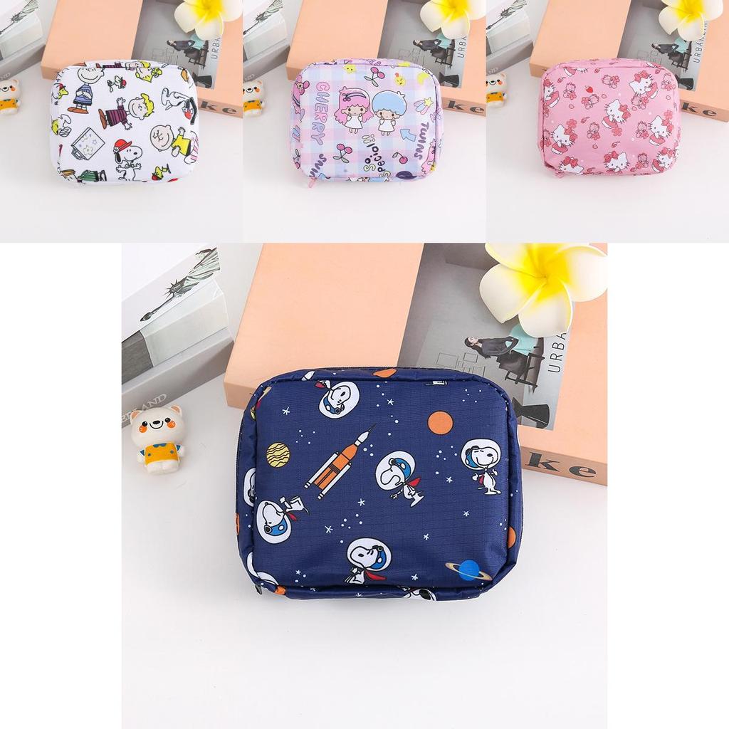 Snoopy Doraemon Hello Kitty Cinnamoroll Vzor Přenosná taška na uložení kosmetiky Pro dívky a cestování