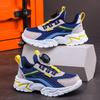 Lightweight Running Shoes Soft Sole Thick Sole Breathable Boys and Students Sports Shoes Rotating Buckle Tide 2025 Mesh Explosion Comfortable