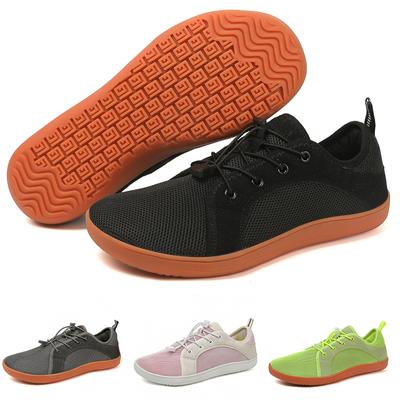 Breitere Unisex-Schuhe, atmungsaktives Mesh, Herren-Barfußschuhe mit breiter Spitze, Marken-Flats, weiche Sohle ohne Sprengung, breitere Zehen-Sneakes, große Größe