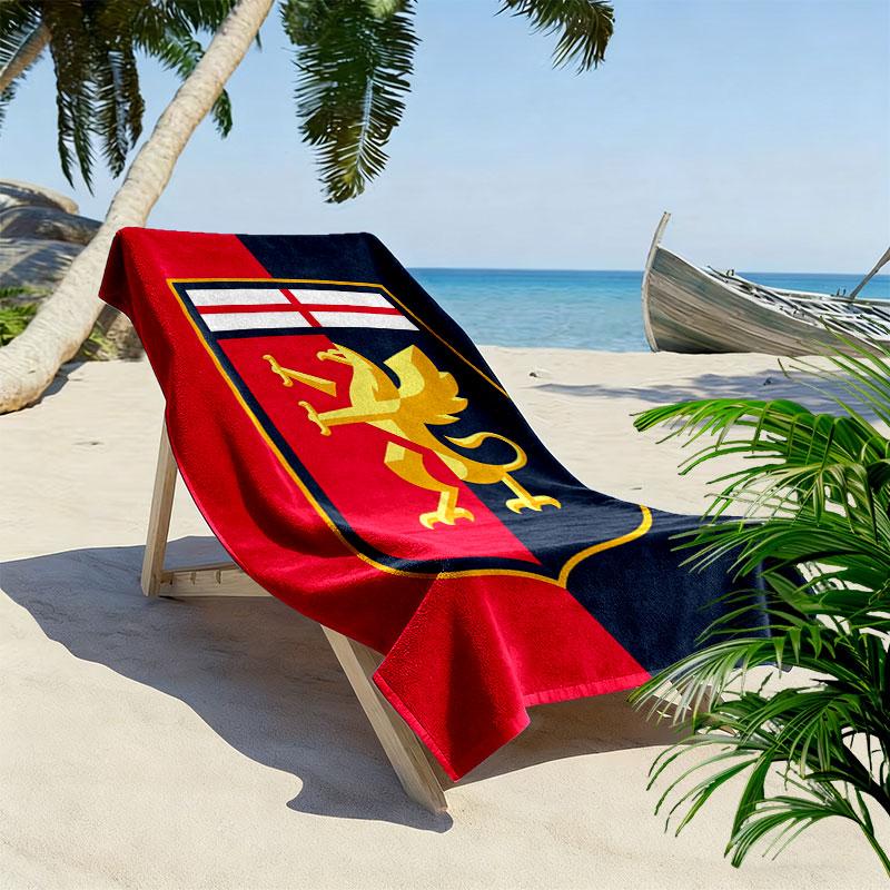 Genoa C.F.C Strandtuch, Großes Weiches Schnelltrocknendes Handtuch für Strand Camping Schwimmen