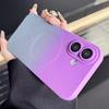 Gradual change magnetic attraction is suitable for iPhone16E skin-feeling liquid silicone mobile phone case Apple 15 ultra-thin all-inclusive tpu 14