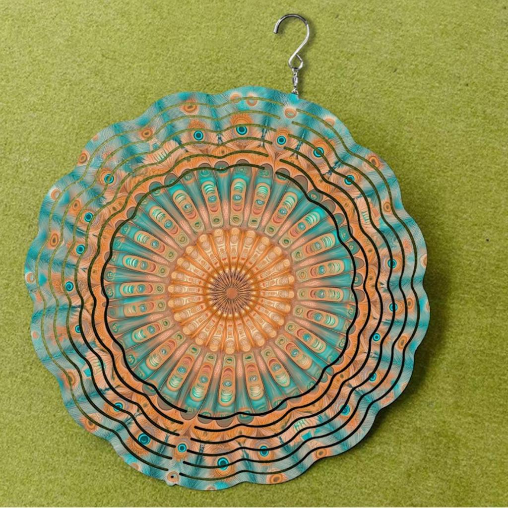 10 Zoll Hängendes Windspiel für Außendekoration 360-Grad-Haken-Design Elegante Balkon- und Hofkunst Geschenk für Frühling und Sommer