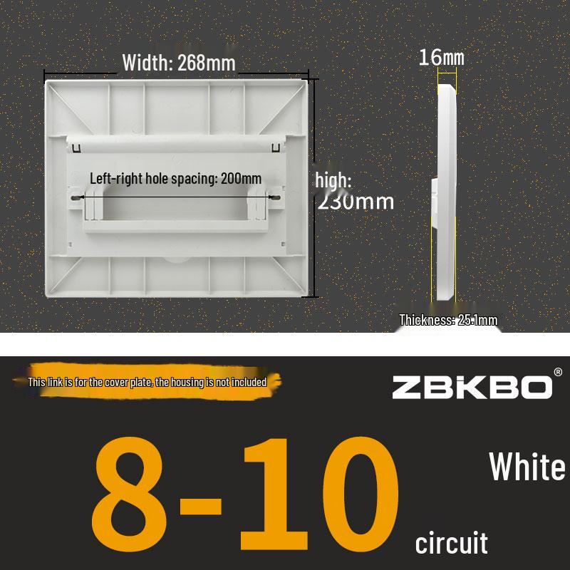 Frosted Flat Panel Lighting Distribution Box - 10/12/15/18/30 Positions, Strong Current, Plastic Panel