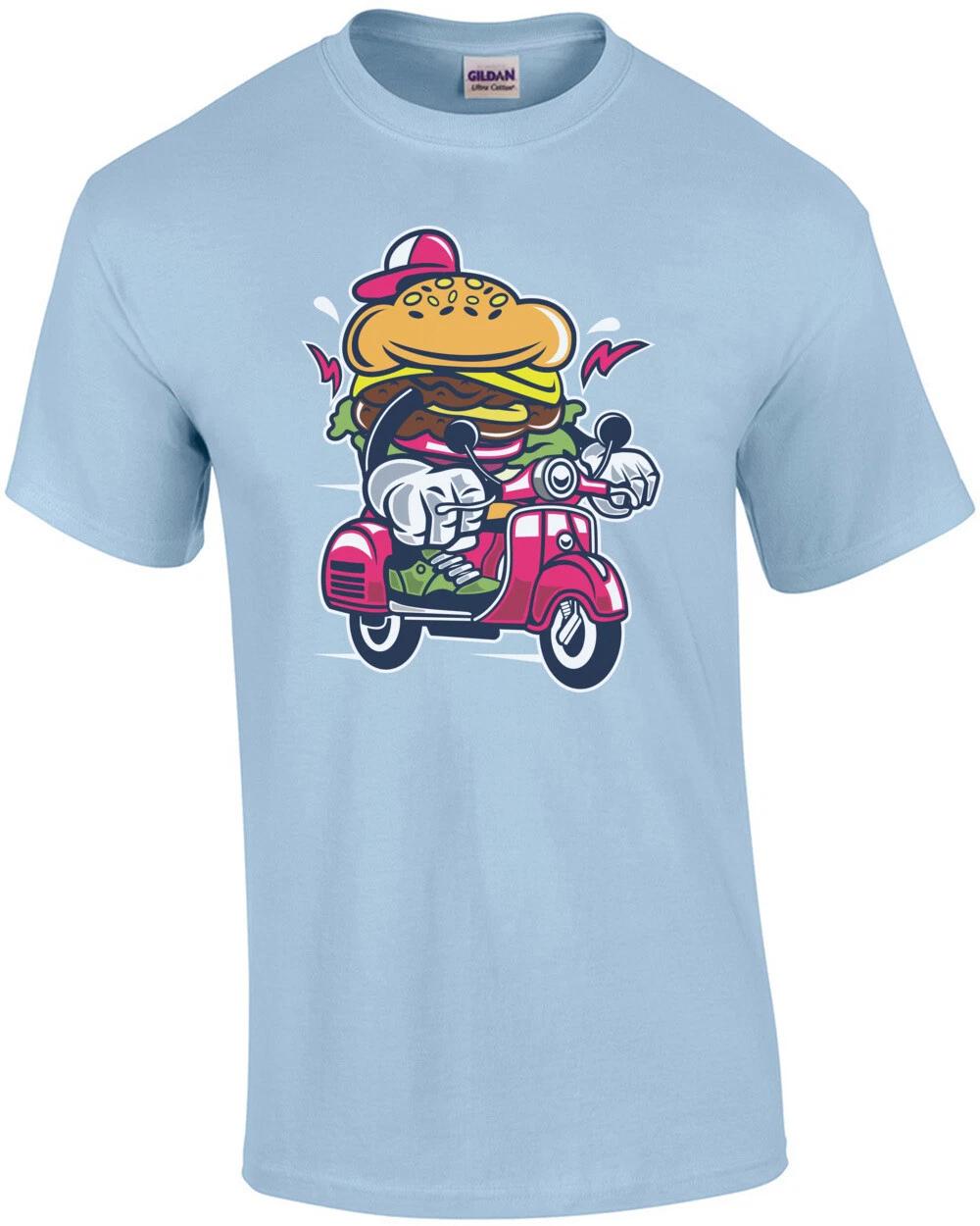 Burger On A Scooter T-Shirt 2XL