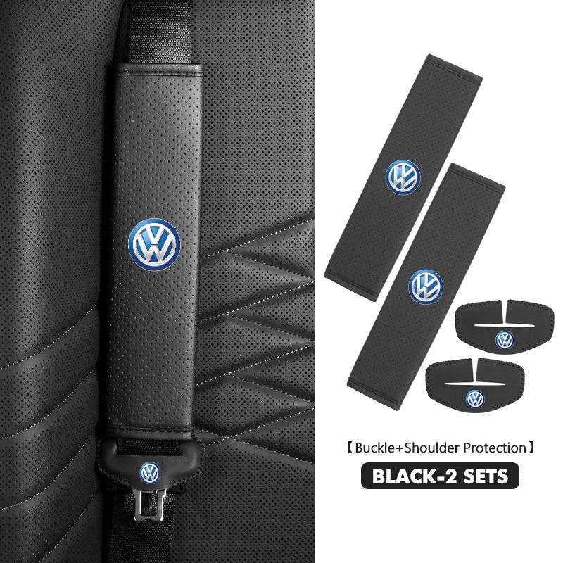 WET1 Car Shoulder Pad Safety Buckle Protective Anti-scratch Cover For Volkswagen VW Scirocco Passat Polo B5 B6 B7 CC Tiguan Sharan