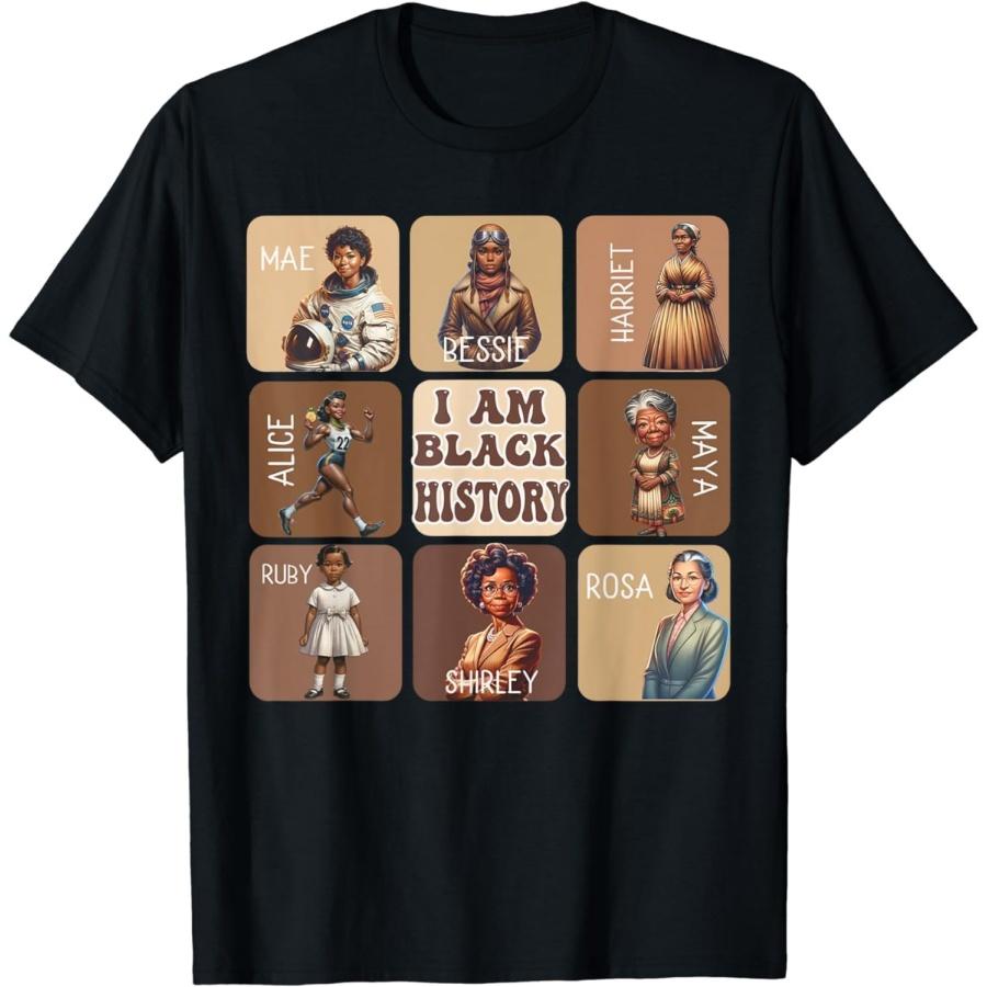 I Am Black History Month Black Women Leader Black Girl Power T-Shirt XXXXXL разноцветный