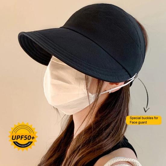 Women Sun Hat Hollow Dome Extended Brim Sun Protection Hat with Large Brim Outdoor Activities Breathable Hat