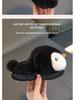 Pinguïn Pluche Furry Pantoffels voor Kinderen - Warme, Zachte, Gesloten Hiel Katoenen Schoenen voor Jongens en Meisjes
