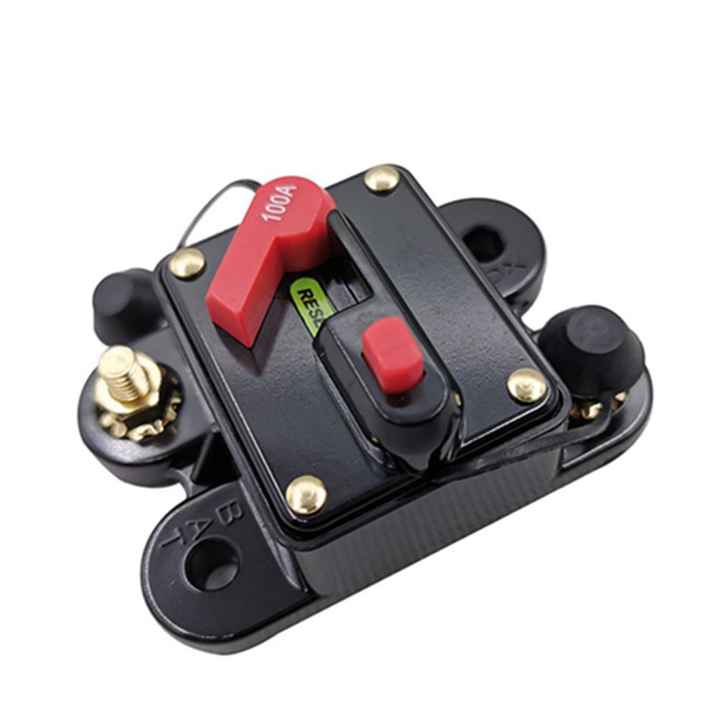 12V-48V Car Fuse Circuit Breaker Auto Reset Car Boat Resettable Fuse 40A 50A 60A 80A 100A 150A 200A 250A 300A for Audio System