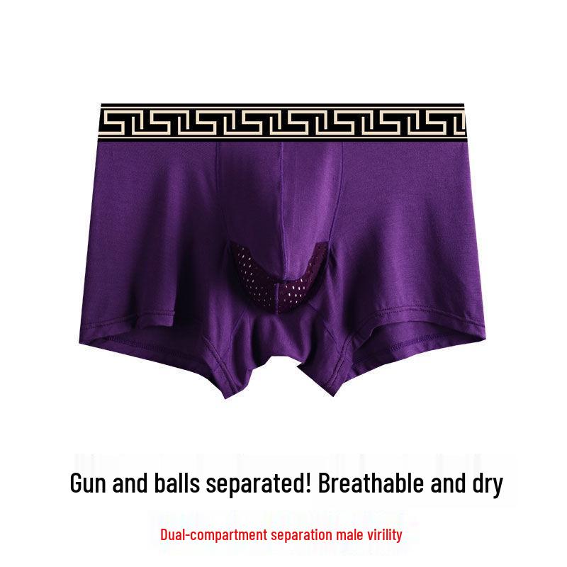 Herren Atmungsaktive Mesh Boxer Briefs mit Elefantenrüssel-Beutel und Stützdesign