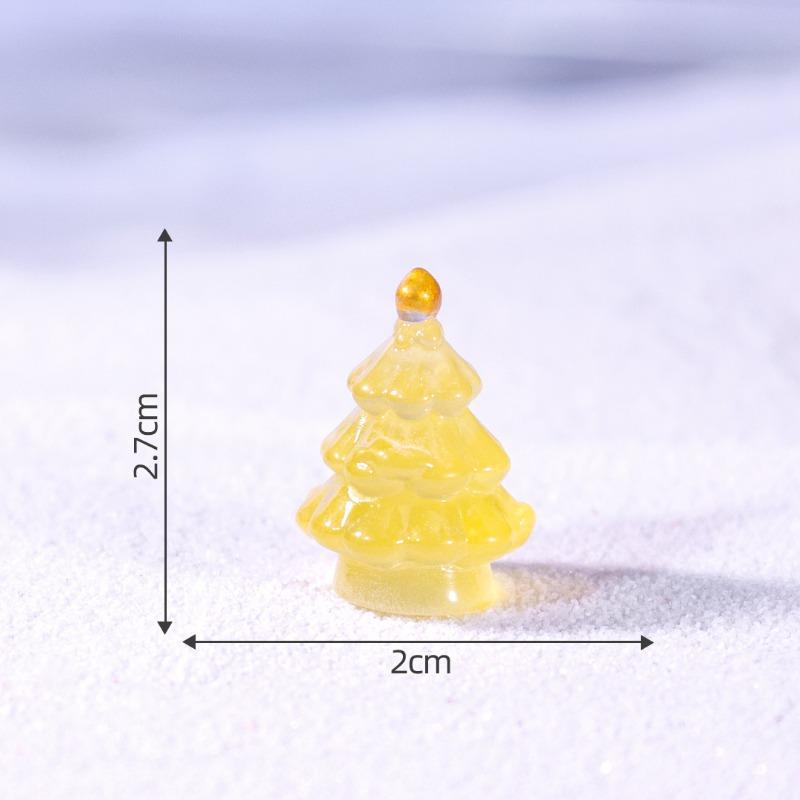 Mikrokrajobraz Świecąca Choinka Dekoracja Śnieżnego Krajobrazu Akcesoria Saszetka Niespodzianka Mini Miniaturowe Ozdoby