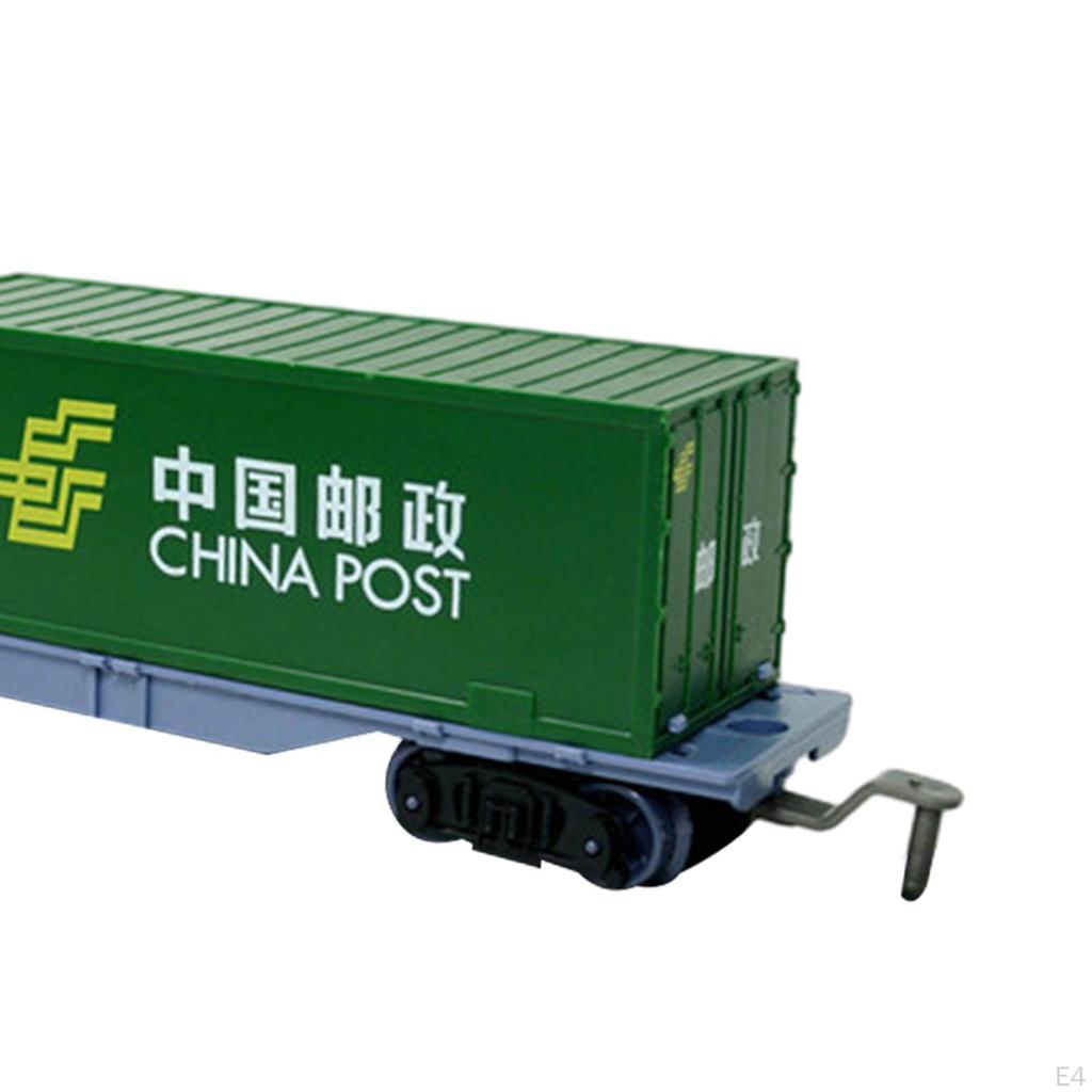 Express Freight Car Model Train Set 1:87 - Railway Playset for Kids' Birthday Gifts