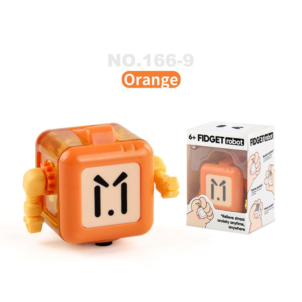 Strange Decompression Dice Fingertip Spinner Cartoon Robot Rubik'S Cube Dice Decompression Toy