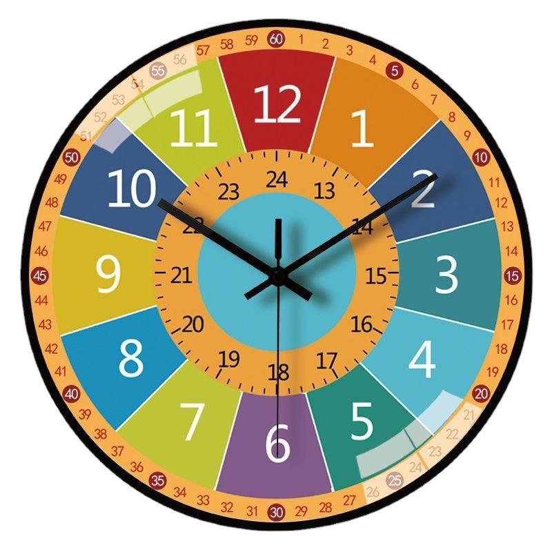 8-inch 20cm wall clock living room home cute early education clock hanging wall personalized creative decorative clock
