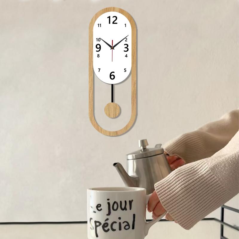 Elliptische Schwingwanduhr leise Uhr ist geeignet für Wohnzimmer Schlafzimmer Zimmerdekoration Wanduhr Weihnachtsgeburtstagsgeschenk.