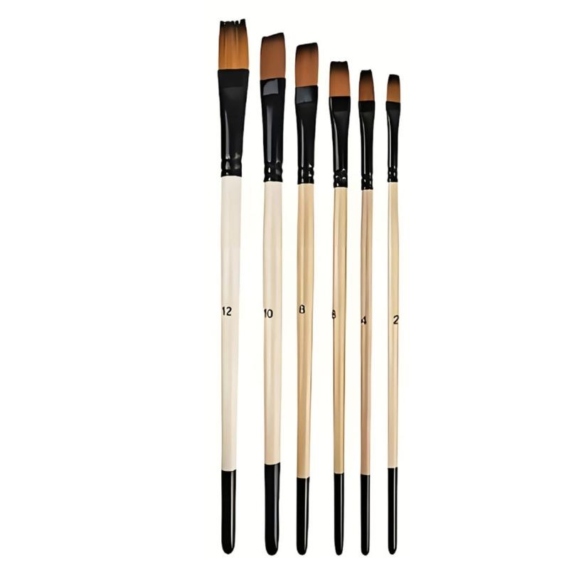 32-teiliges Künstlerpinsel-Set Ergonomischer Holzgriff Nylonborsten Pinsel für Öl-Aquarell-Acryl-Gouache Kunstmalerei