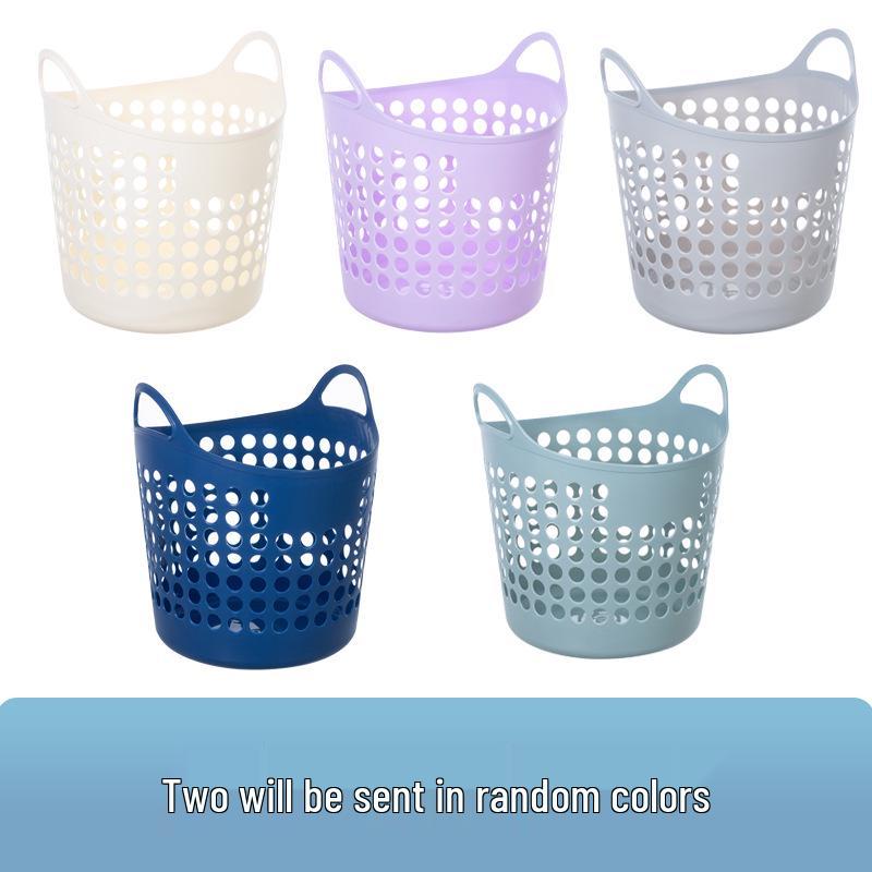Plastic Laundry and Storage Basket for Clothes, Toys, & Bathroom Use