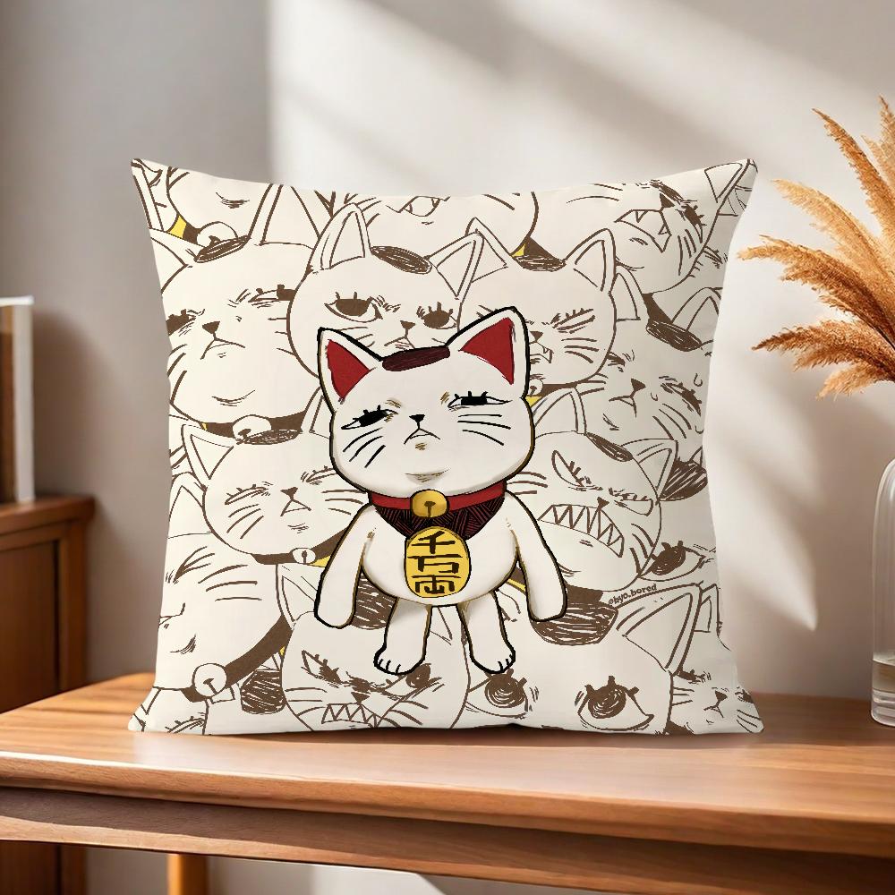Manga anime T-Turbo Granny cat Comfortable soft Pillow Case for Sofa Living Room Home office Decor and Protective Covers