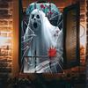 Halloween Ghost Decoration Spooky Light-up Wall Decor Lighted Hologram Scary Witch Clown for Horror Themed Party Haunted House Decoration