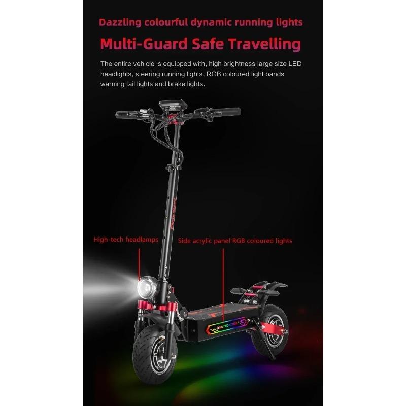 BOYUEDA Q7Pro Max E-Scooter 3200W Dual Motor 52V28AH Battery NFC Activated App Control Escooter Silent Tires Electric Scooter