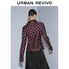 UR 2026 Spring Women's Polka Dot Lace-Trim Blouse