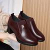  botas femininas women classic round toe high quality black leather square heel ankle boots lady casual shoes ab780