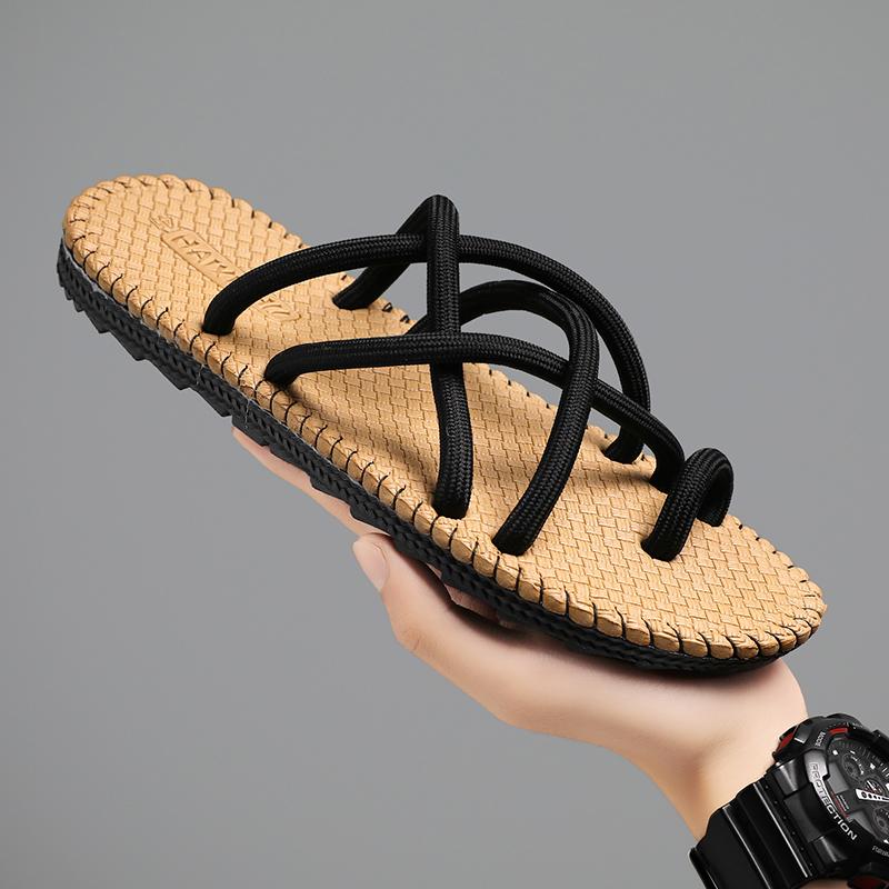 Ultimo Design Infradito da Uomo Pantofole Leggere Traspiranti Sandali alla Moda Comodi da Spiaggia Sandali Aperti per Esterno