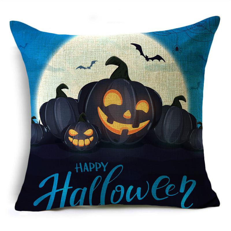 Halloween Pillow Cover Dark Moon Night Festive Atmosphere Sofa Decoration Waist Pillow Cushion Cover 40*40cm/45*45cm/50*50cm