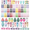 Trendy Kids' Hair Accessories: Cute Animal Metal Hair Clips & Waterdrop Print Crown Side Pins