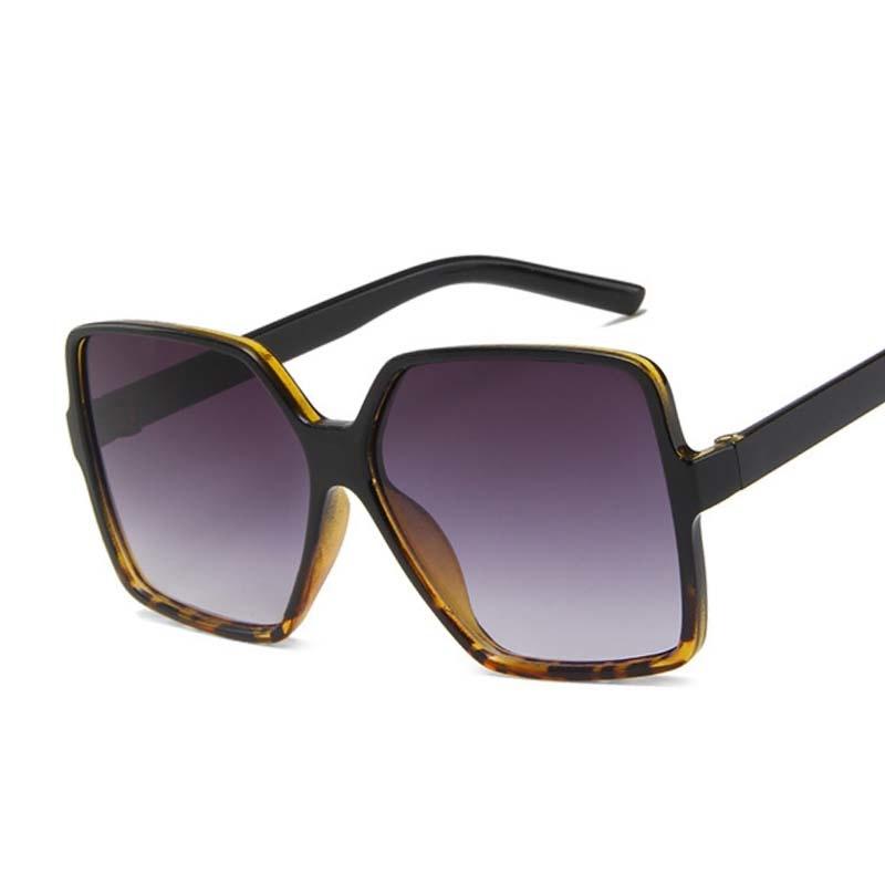 Luxurious Square Sunglasses Woman Brand Designer Vintage Retro Plastic Frame Big Sun Eyeglasses Women Vintage Gradient Tint Male Oculos Feminino